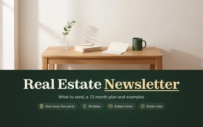 Real Estate Newsletter: What to Send, a 12-Month Plan and Examples