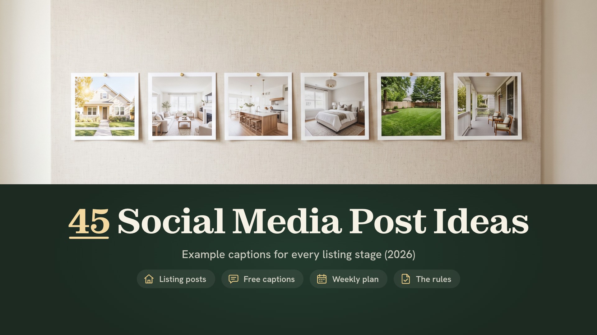 Real Estate Social Media Posts: 45 Ideas With Example Captions (2026)